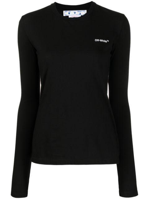 Diag-stripe long-sleeved T-shirt by OFF-WHITE