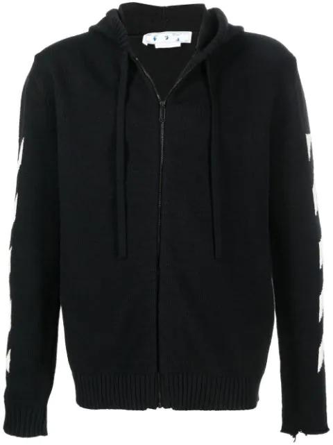 Diag-stripe print hoodie by OFF-WHITE