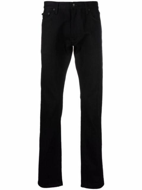 Diag-stripe print slim fit jeans by OFF-WHITE