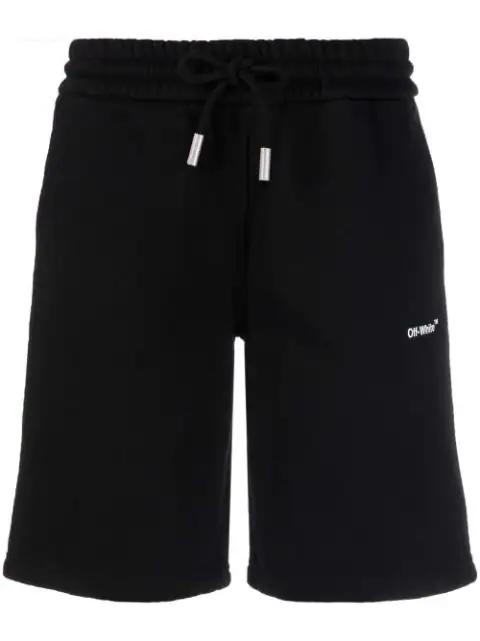 Diag-stripe print track shorts by OFF-WHITE