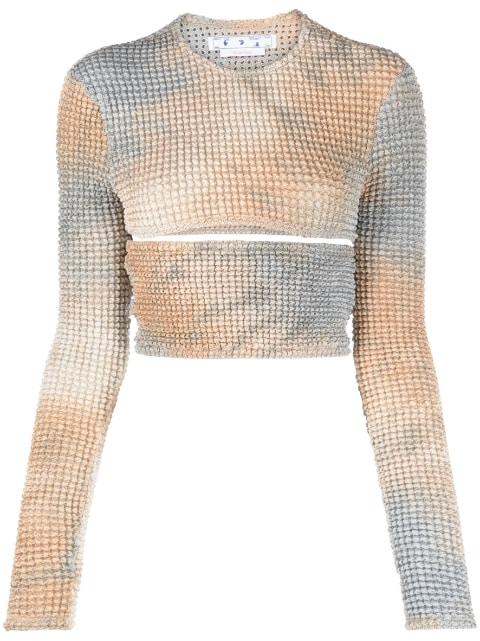 Double tie-dye cut-out top by OFF-WHITE