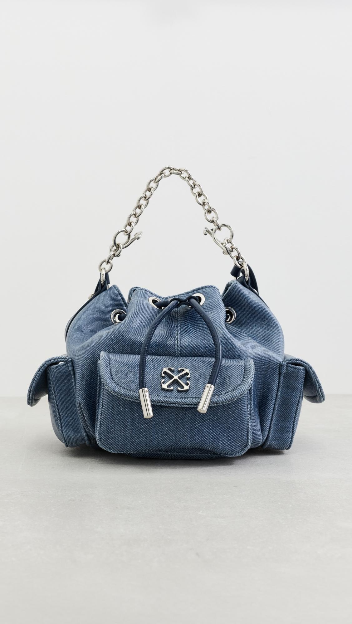 Dumbo.B Coated Denim Bucket  Bag by OFF-WHITE