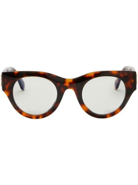 round-frame tortoiseshell glasses by OFF-WHITE EYEWEAR