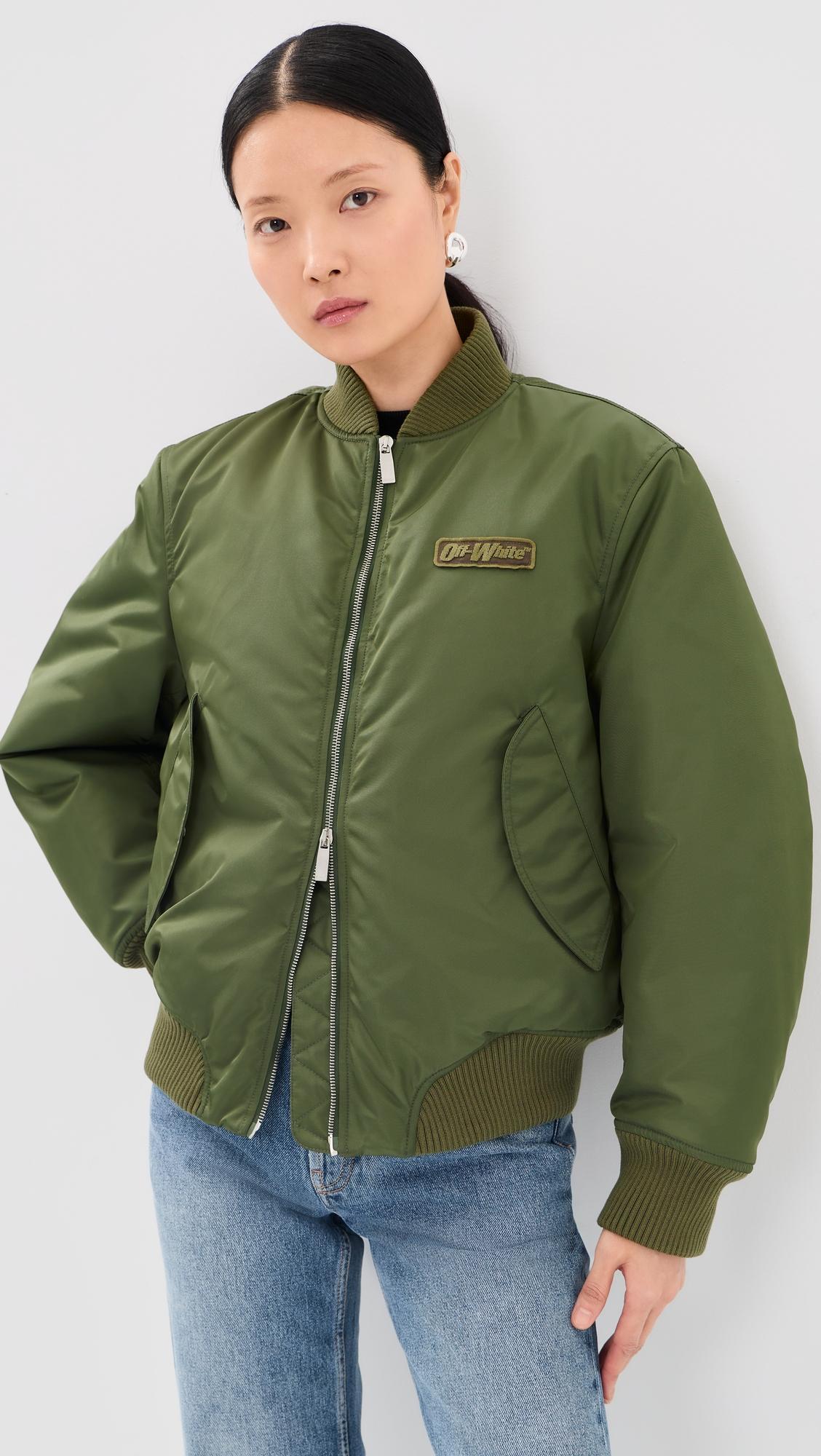 Embroidered Nylon Bomber Jacket by OFF-WHITE