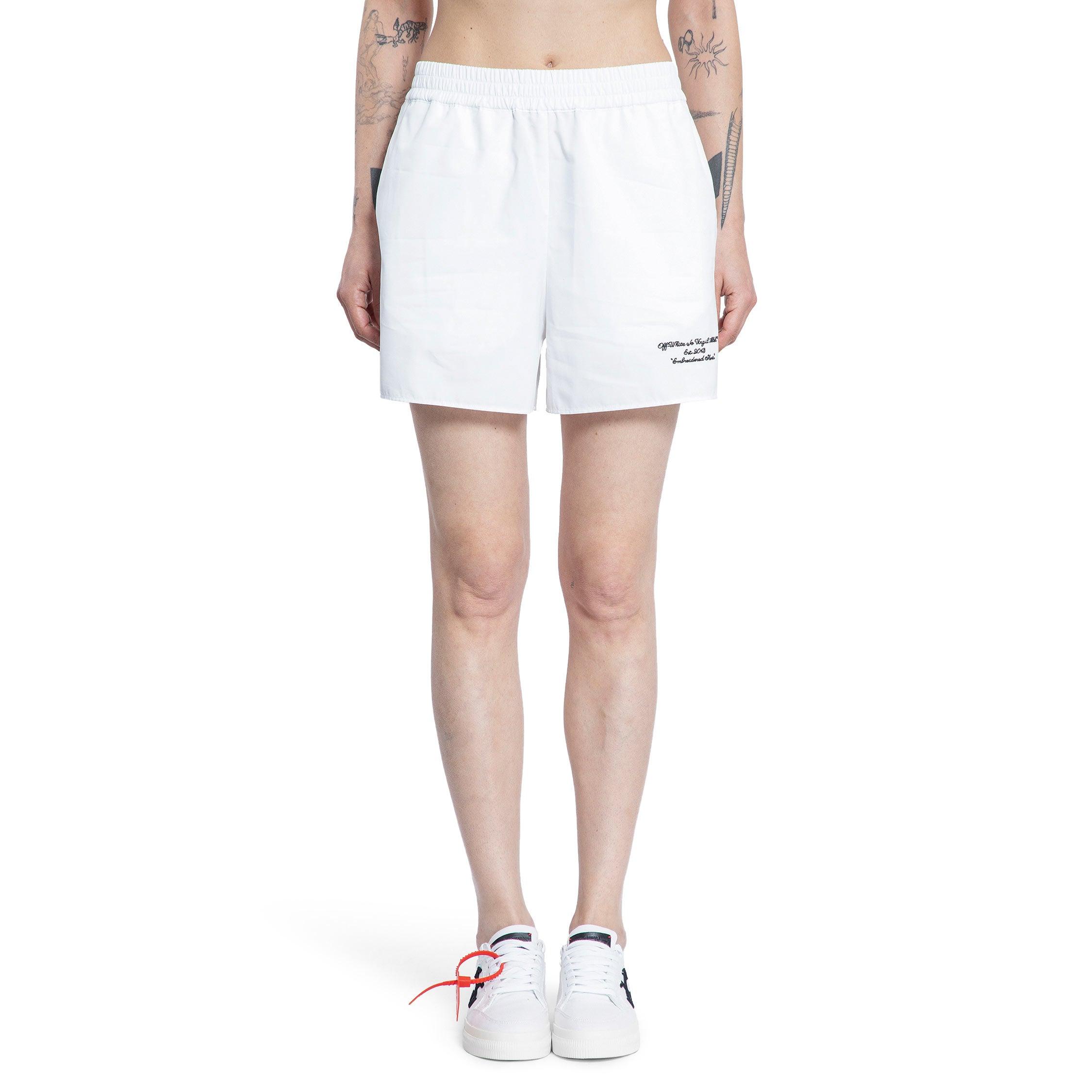 Embroidered poplin shorts by OFF-WHITE