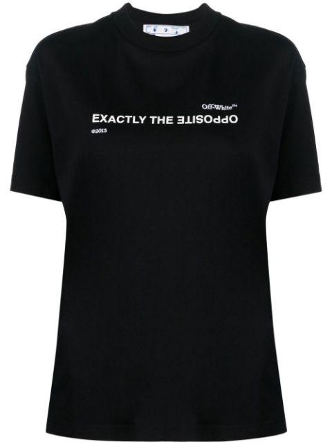 Exactly the Opposite-print T-shirt by OFF-WHITE