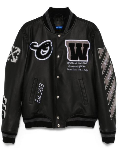 Full Leather bomber jacket by OFF-WHITE