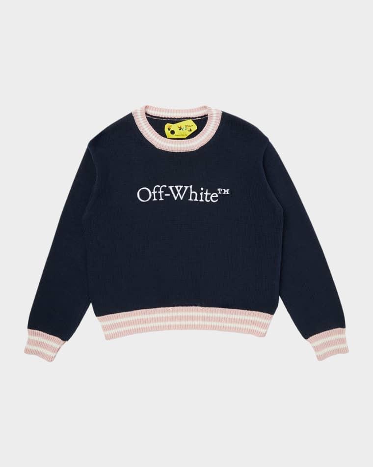 Girl's Big Bookish Knit Sweater, Size 14 by OFF-WHITE
