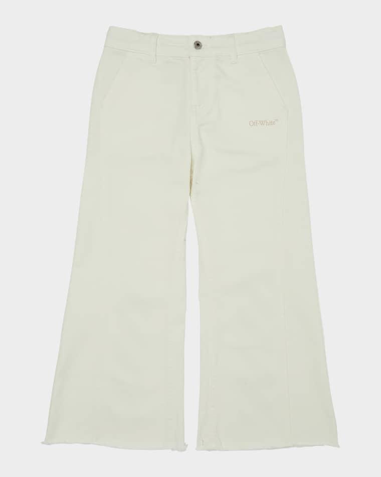 Girl's Bookish Diagonal Striped Denim Jeans, Size 4-12 by OFF-WHITE
