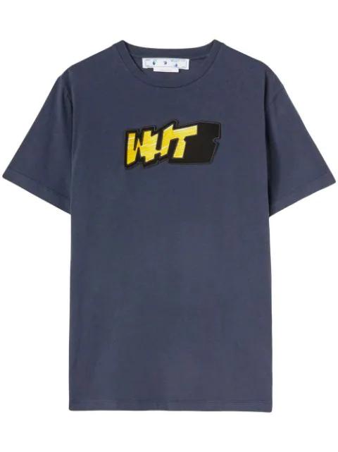 Graffiti logo-patch T-shirt by OFF-WHITE