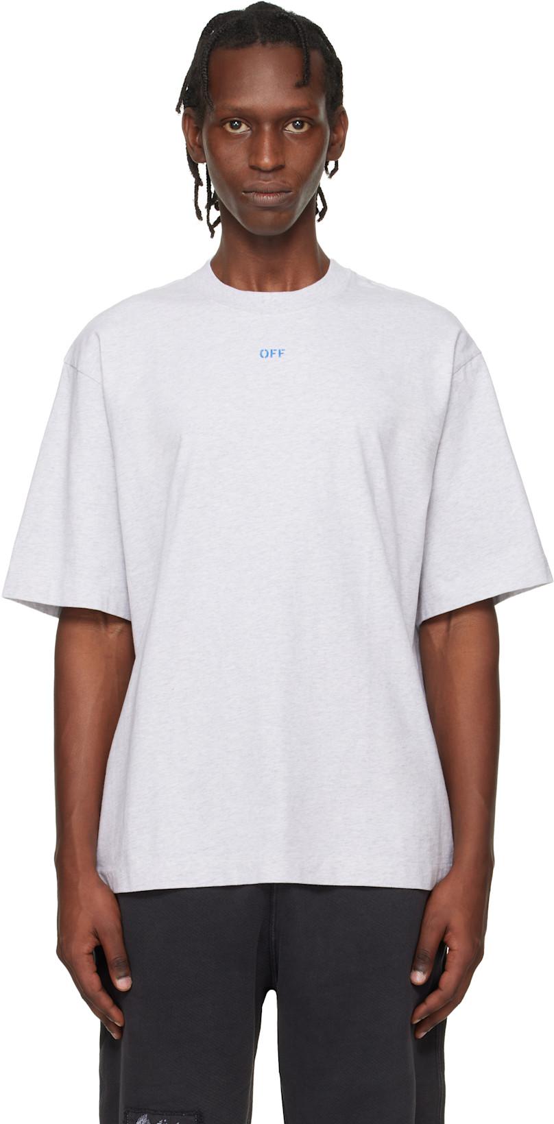 Gray Stencil Arrow Skate Logo T-shirt by OFF-WHITE