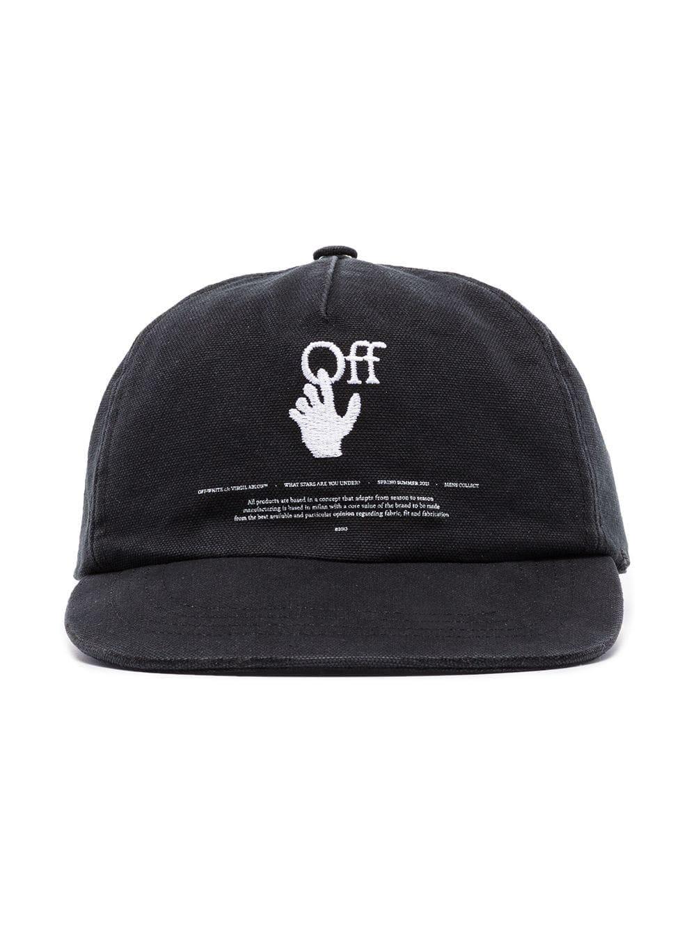 Hands-Off logo baseball cap by OFF-WHITE