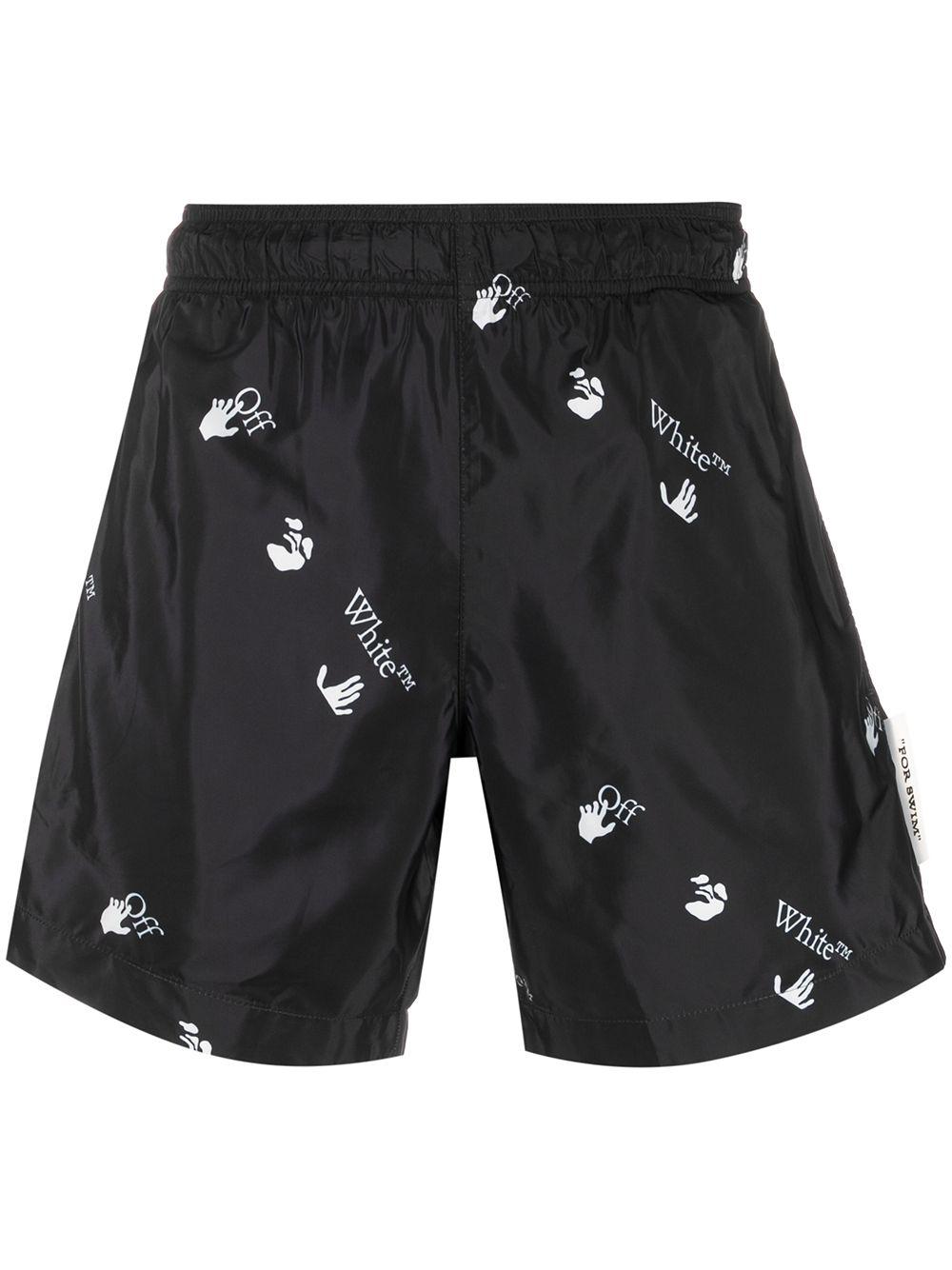 Hands-Off print swim shorts by OFF-WHITE