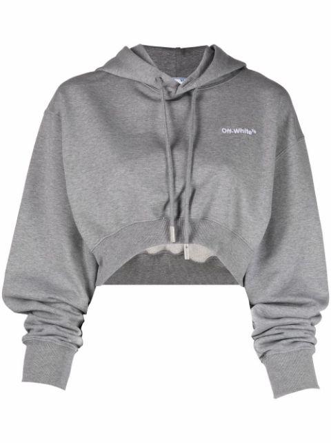 Helvetica cropped hoodie by OFF-WHITE
