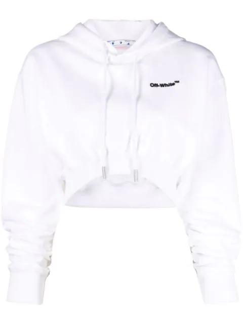 Helvetica cropped hoodie by OFF-WHITE