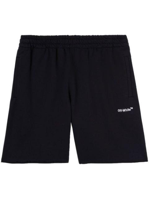Helvetica logo track shorts by OFF-WHITE