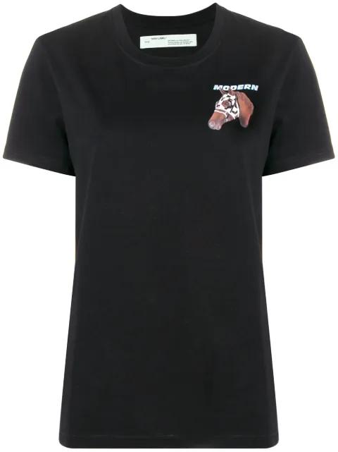 Horse print T-shirt by OFF-WHITE
