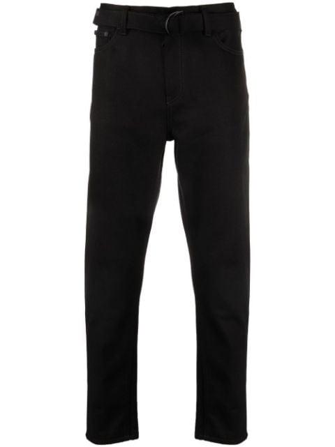 Indust belted slim-fit jeans by OFF-WHITE