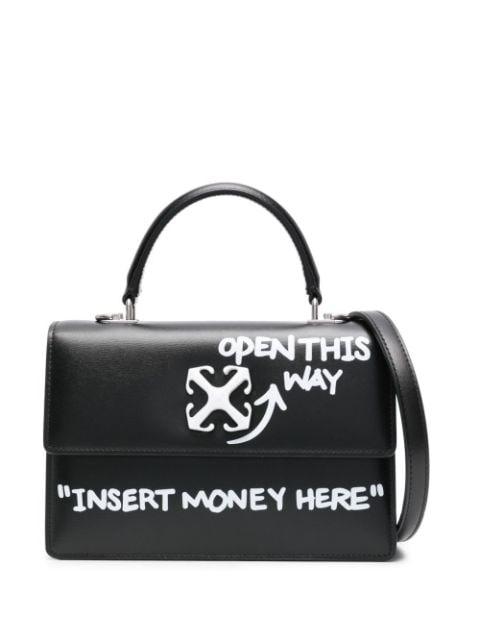 Jitney 1.4 leather tote bag by OFF-WHITE