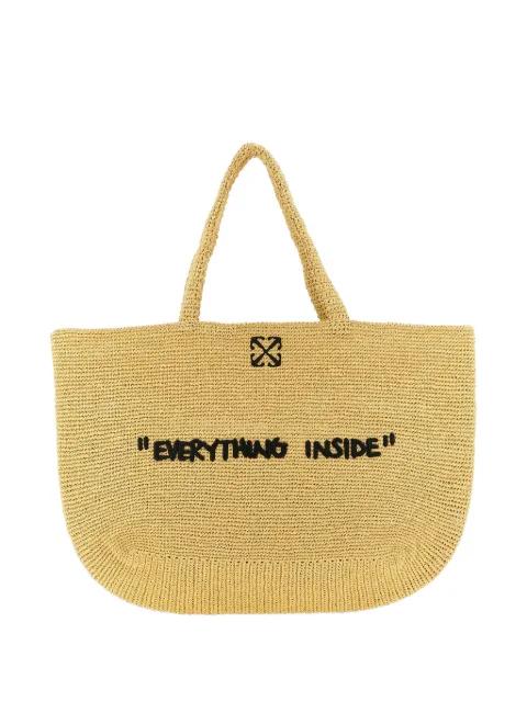 Jitney embroidered tote bag by OFF-WHITE
