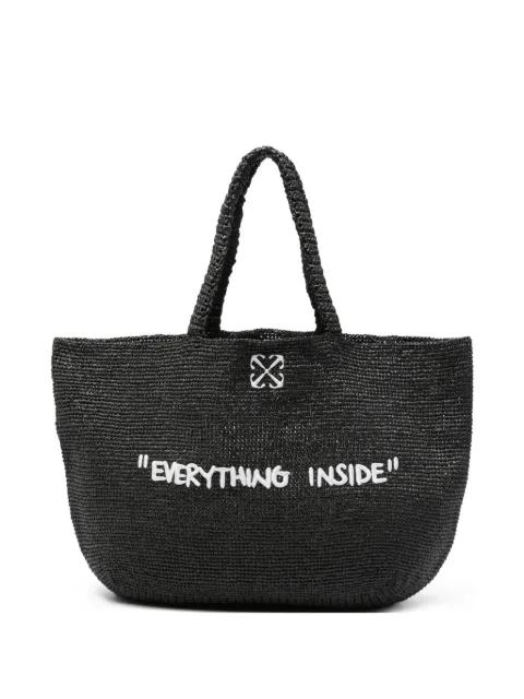 Jitney woven-design tote bag by OFF-WHITE