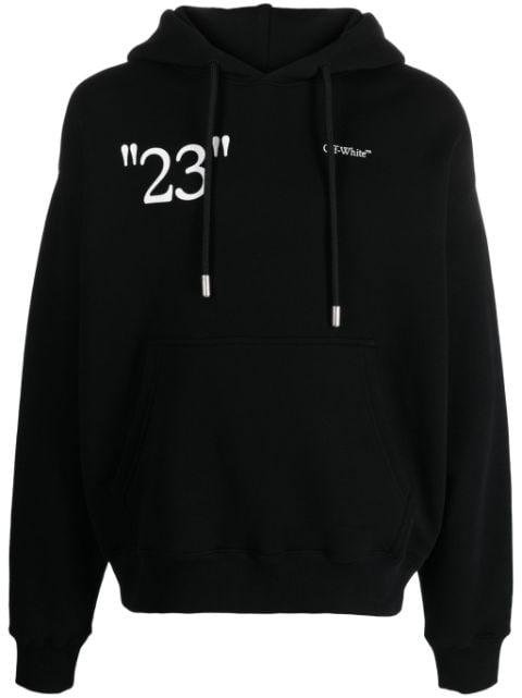 KIT text-print cotton hoodie by OFF-WHITE