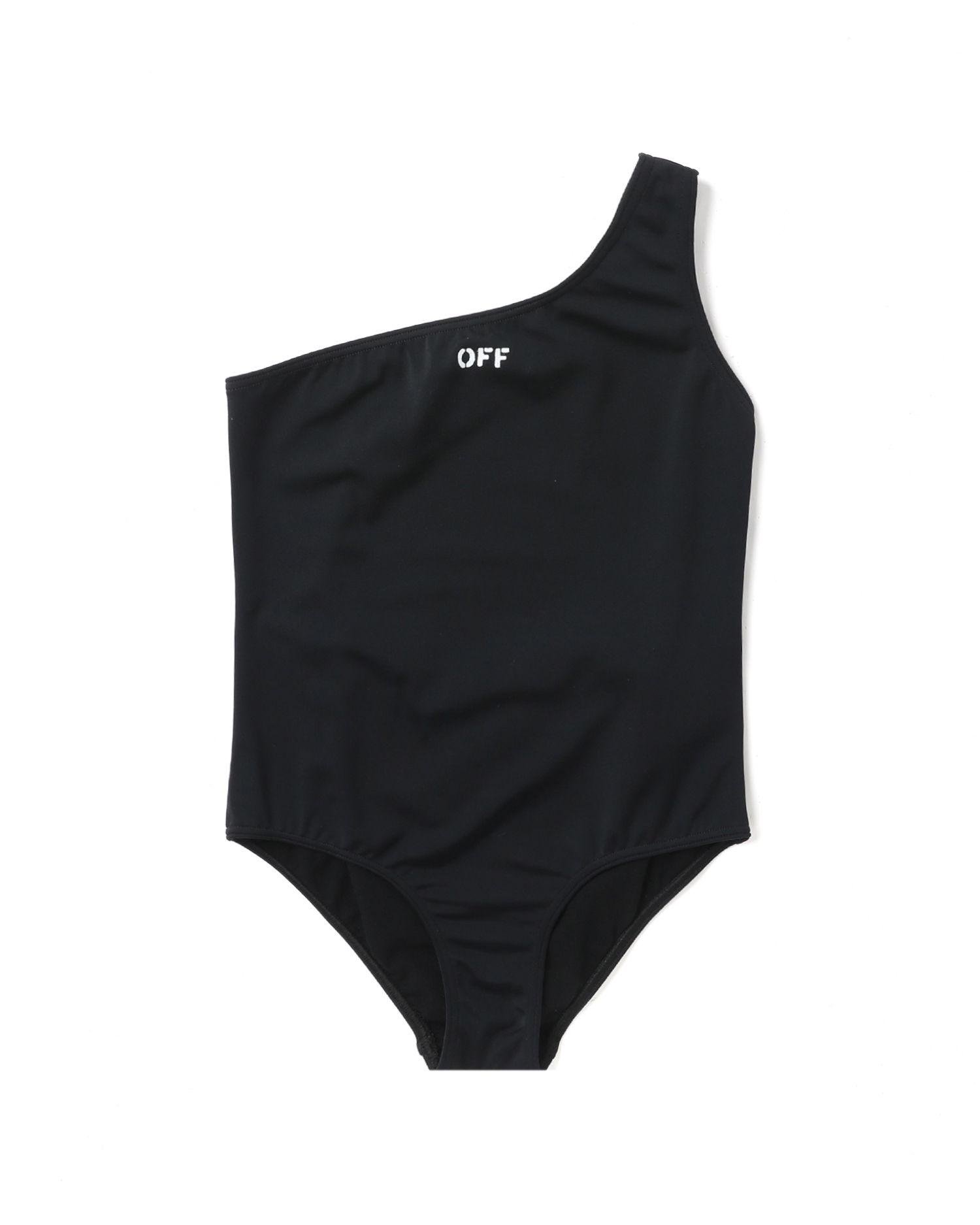 Kids logo one-shoulder swimsuit by OFF-WHITE