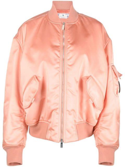 Laundry logo-patch bomber jacket by OFF-WHITE