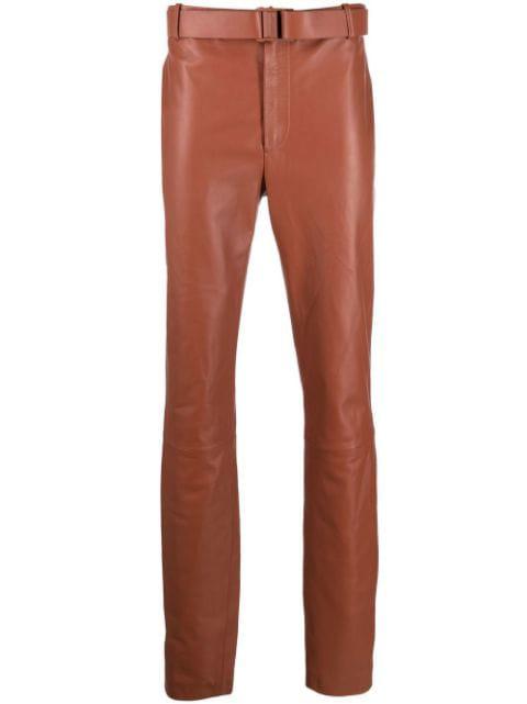 Lea buckled leather trousers by OFF-WHITE