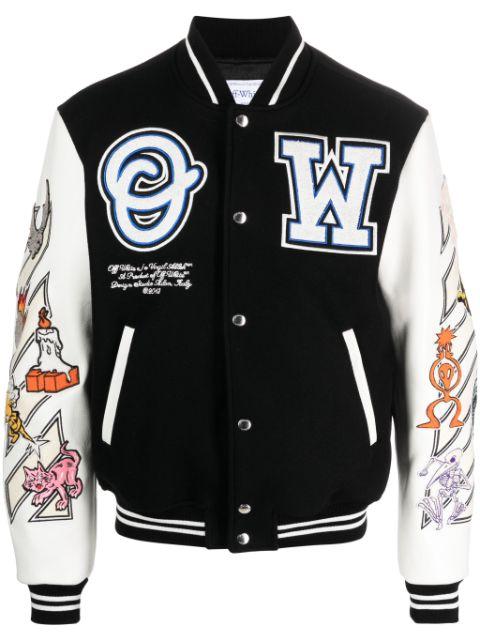 Logic Patch varsity jacket by OFF-WHITE