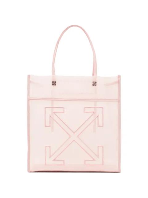 Market Arrows mesh tote bag by OFF-WHITE