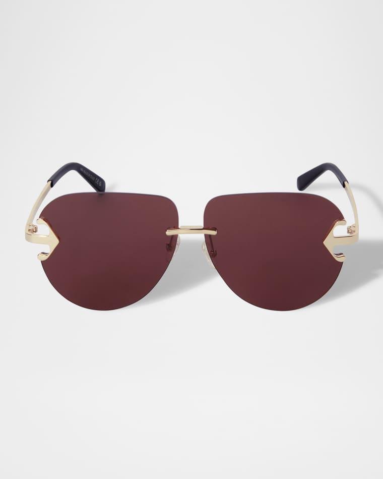 Men's Alexandria Metal Round Sunglasses by OFF-WHITE