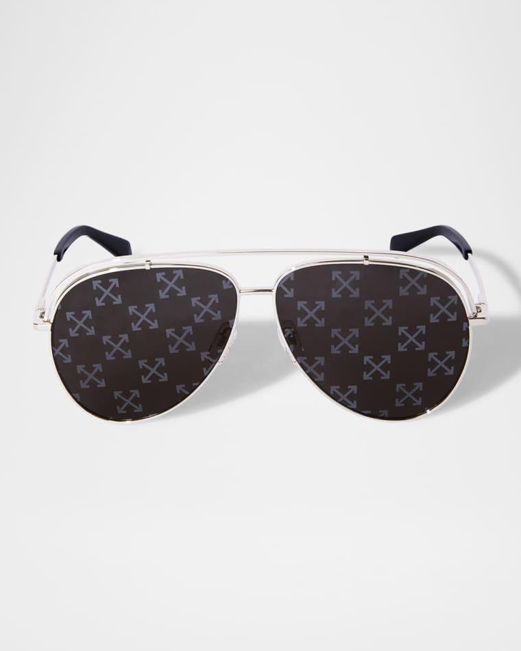 Men's Winner Arrow-Lens Metal Aviator Sunglasses by OFF-WHITE