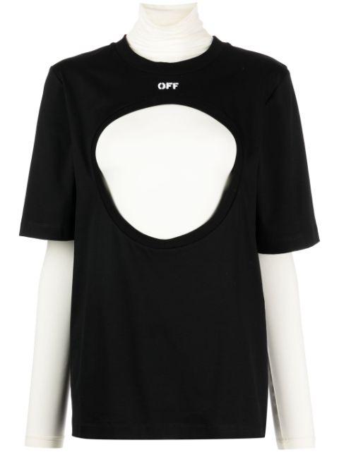 Meteor layered cotton T-shirt by OFF-WHITE