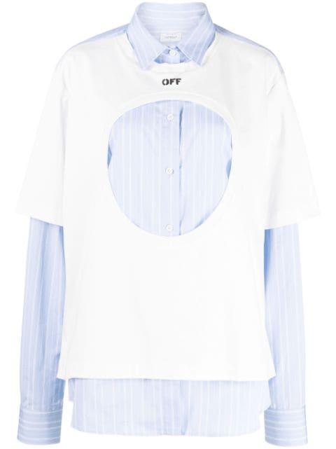 Meteor layered cotton shirt by OFF-WHITE