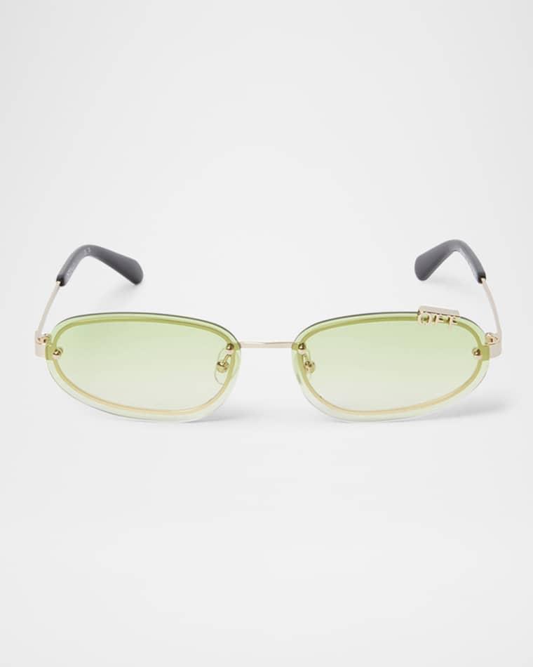 Miami Metal Oval Sunglasses by OFF-WHITE