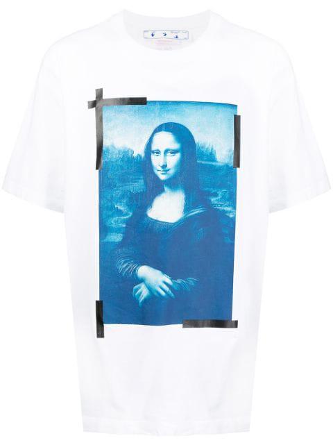Monalisa-print cotton T-shirt by OFF-WHITE