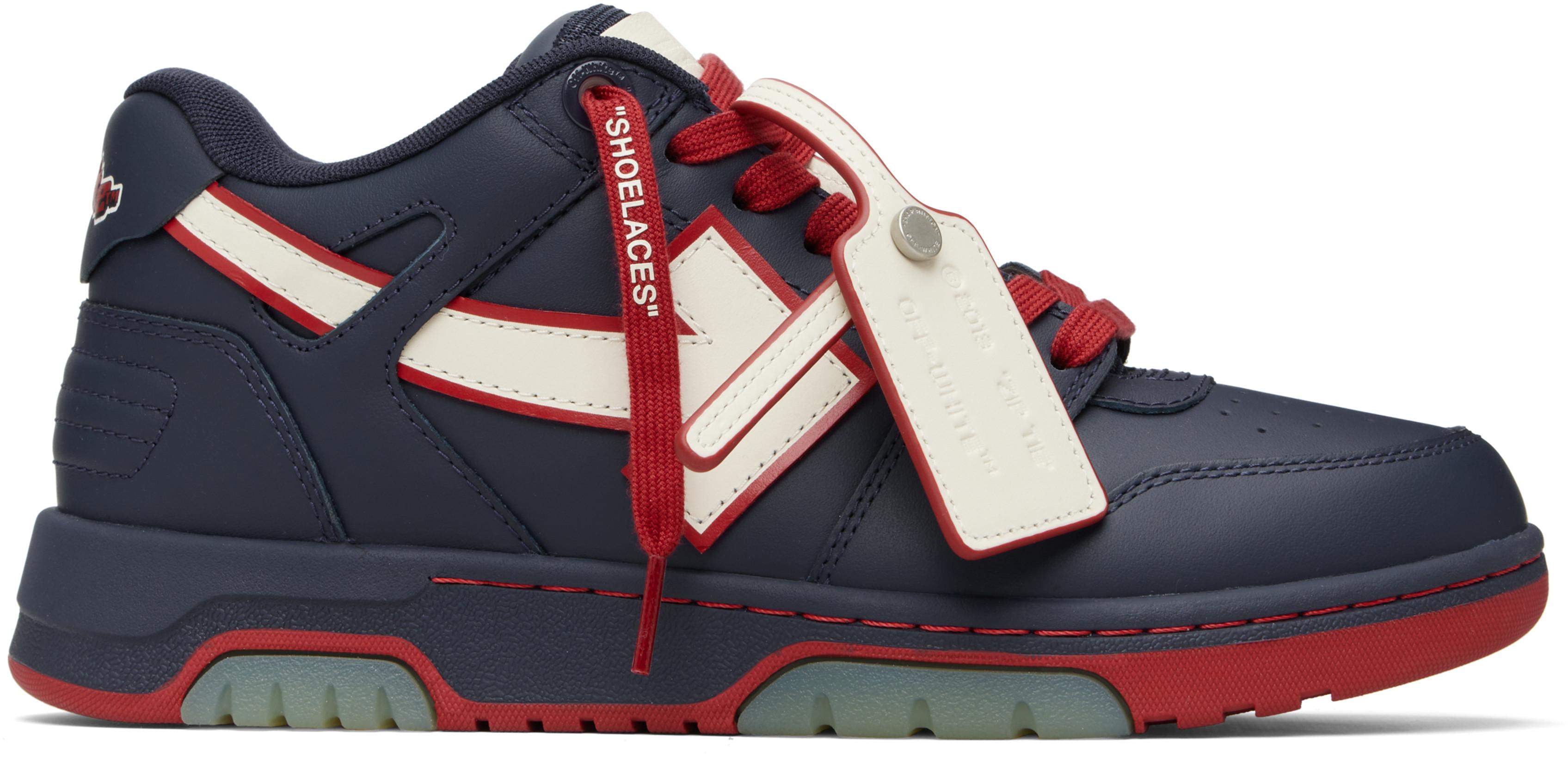 Navy 'Out Of Office' Outline Sneakers by OFF-WHITE