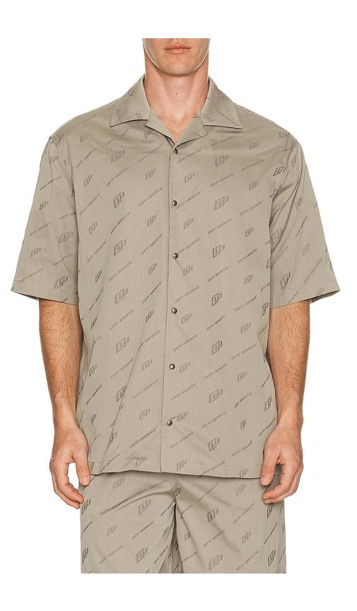 OFF-WHITE Jacquard Bowling Shirt in Neutral by OFF-WHITE