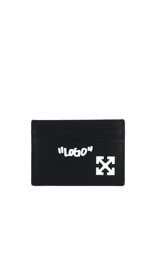 OFF-WHITE Jitney Quote Card Case in Black by OFF-WHITE