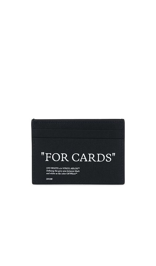 OFF-WHITE Quote Card Case in Black by OFF-WHITE