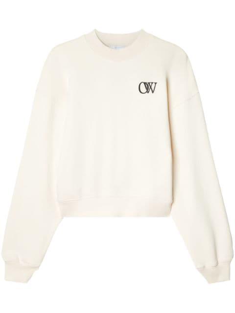 OW-print cotton sweatshirt by OFF-WHITE