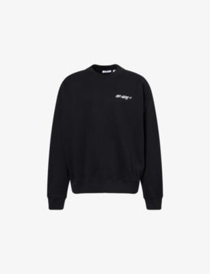 Off-Logo Crewneck Cotton Sweatshirt by OFF-WHITE