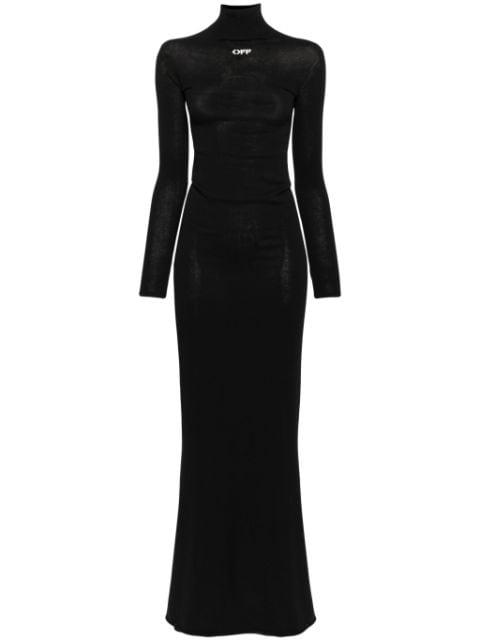 Off Stamp slick maxi dress by OFF-WHITE
