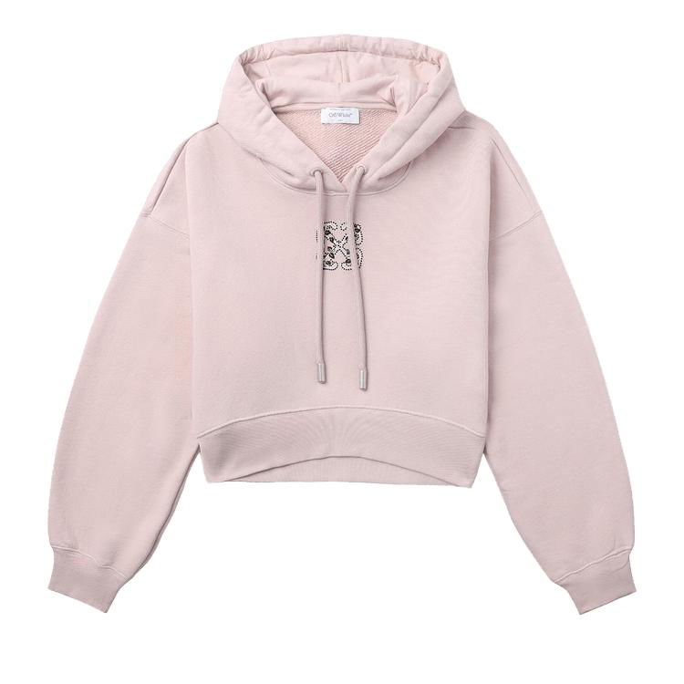 Off-White Bling Leaves Arrow Cropped Hoodie 'Lilac' by OFF-WHITE