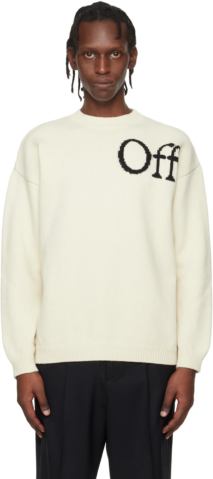 Off-White Bookish Knit Crewneck Sweater by OFF-WHITE