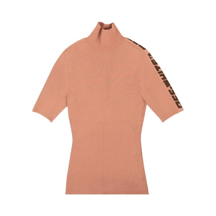 Off-White Logo Band Mockneck T-Shirt 'Nude' by OFF-WHITE