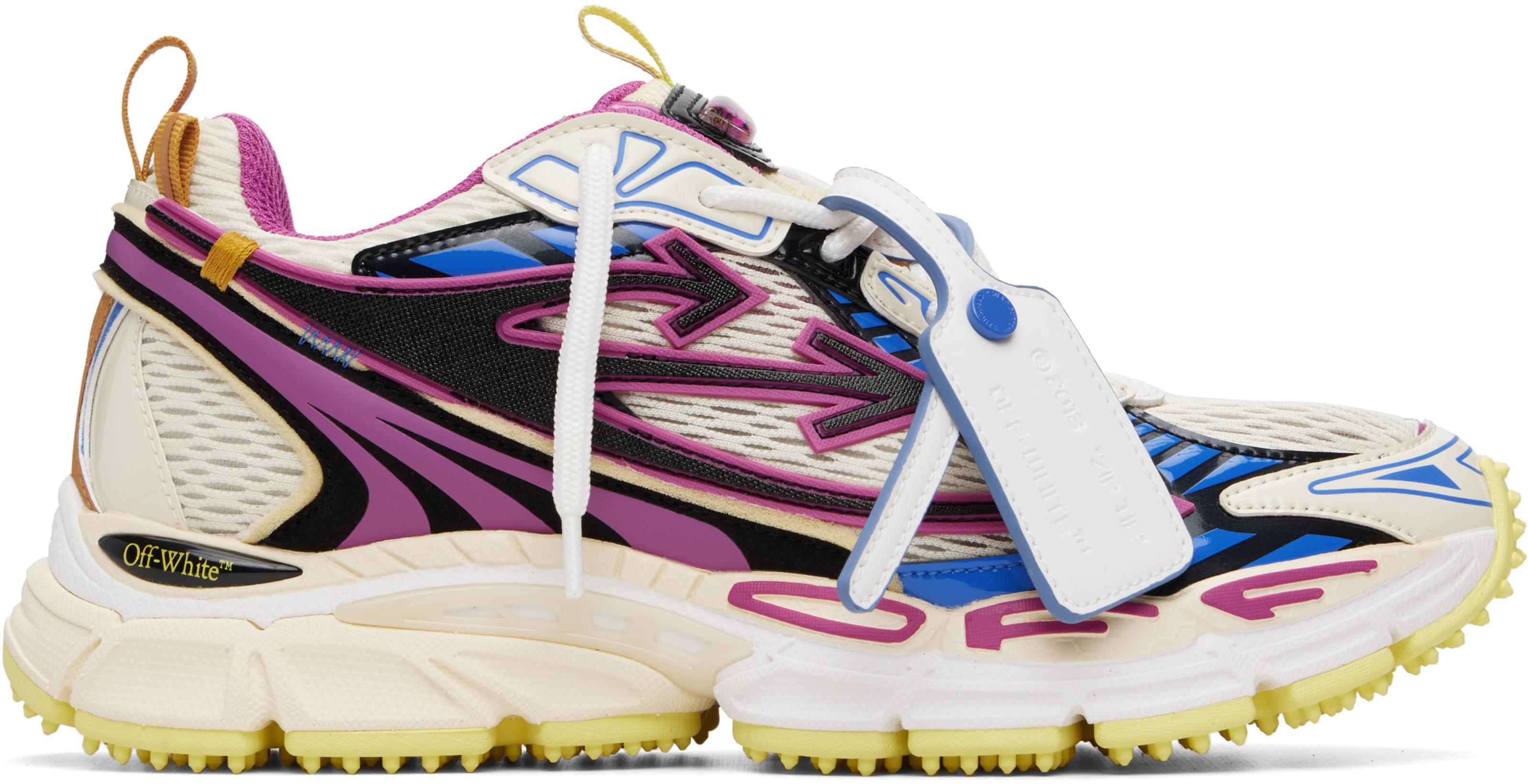 Off-White & Pink 'Be Right Back' Sneakers by OFF-WHITE