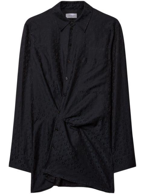 Off jacquard twisted shirtdress by OFF-WHITE