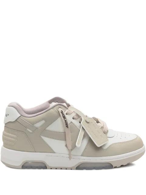Out Of  Office arrow-detail calfskin sneakers by OFF-WHITE
